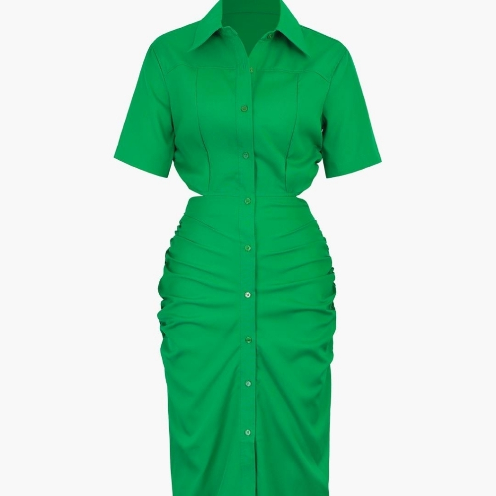 Gerafftes Midi-Shirt Cloth with Cut-Outs